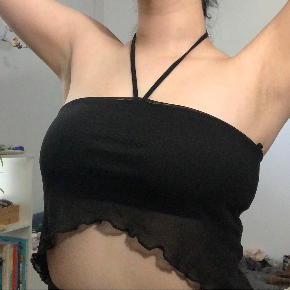 Mesh halter top